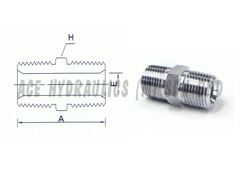 Hex Nipple - Male NPT Both Ends-image